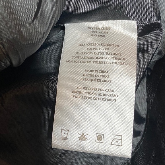 KUT FROM THE KLOTH Women's Black Vegan Leather Full Zip Moto Jacket Size XS - Picture 7 of 7